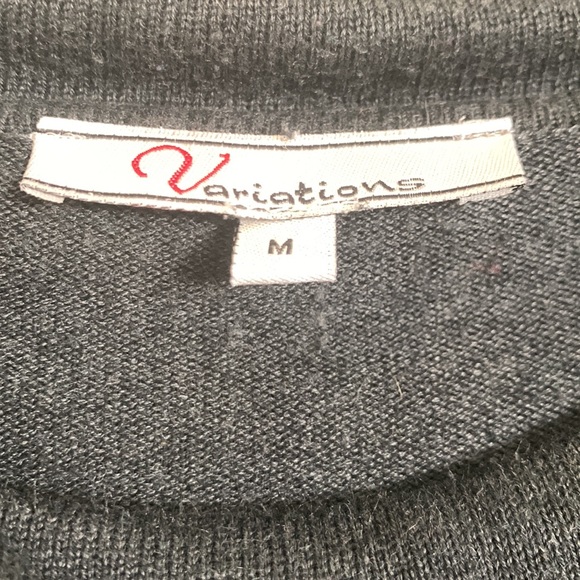 Grey and yellow tunic cowl-neck sweater - Picture 4 of 5